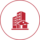 Urban and residential building symbol